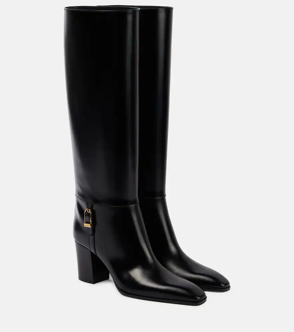  Saint Laurent Saint Laurent Julia Leather Knee-high Boots 