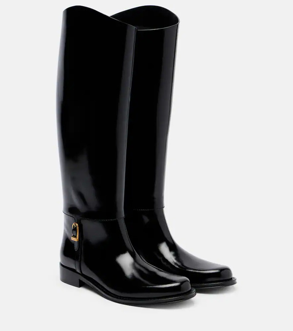  Saint Laurent Saint Laurent Julia Leather Knee-high Boots 