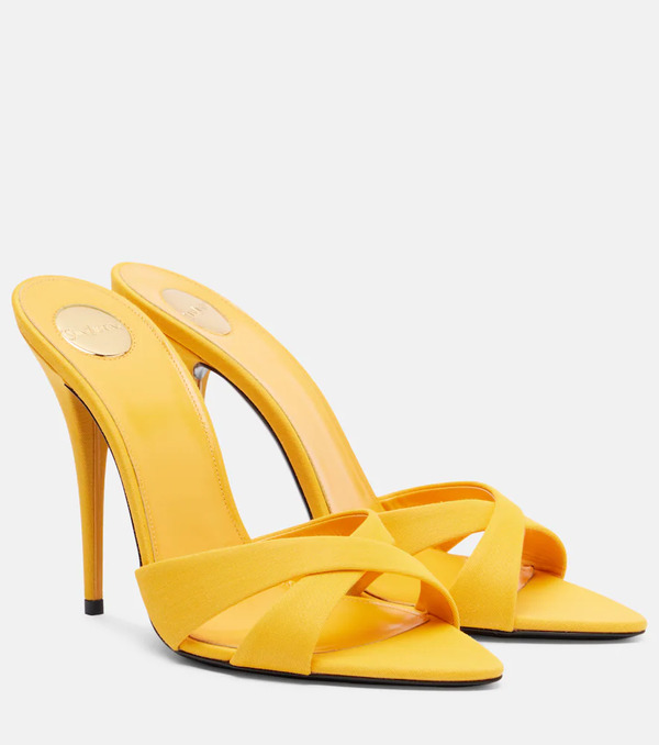  Saint Laurent Saint Laurent Kirat Crepe Satin Mules 