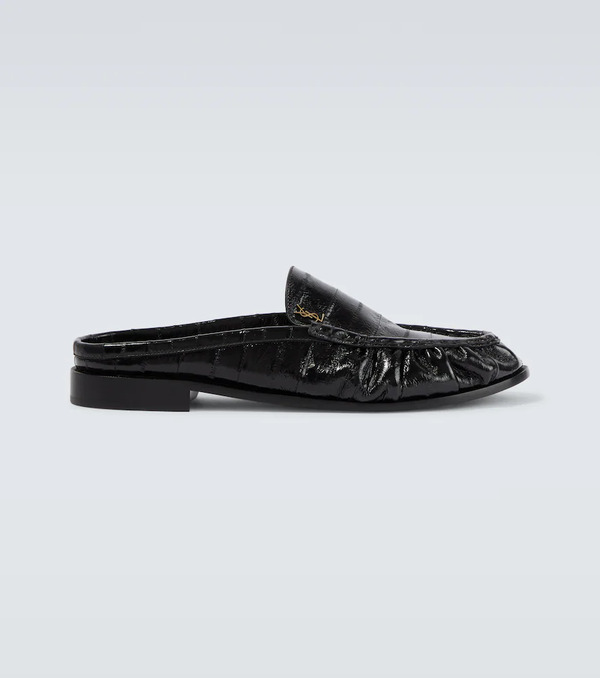  Saint Laurent Saint Laurent Le Loafer Eel Leather Mules 