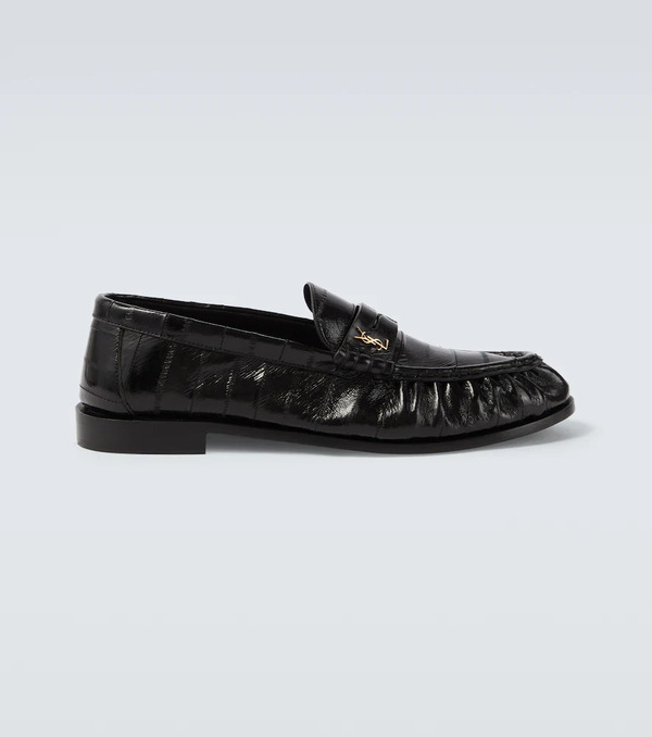  Saint Laurent Saint Laurent Le Loafer Eel Leather Penny Loafers 