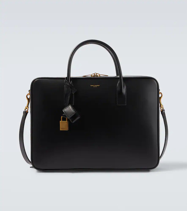  Saint Laurent Saint Laurent Leather Briefcase 