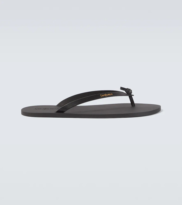  Saint Laurent Saint Laurent Leather Thong Sandals 