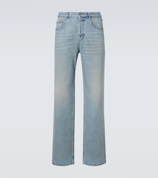  Saint Laurent Saint Laurent Mid-rise Straight Jeans 