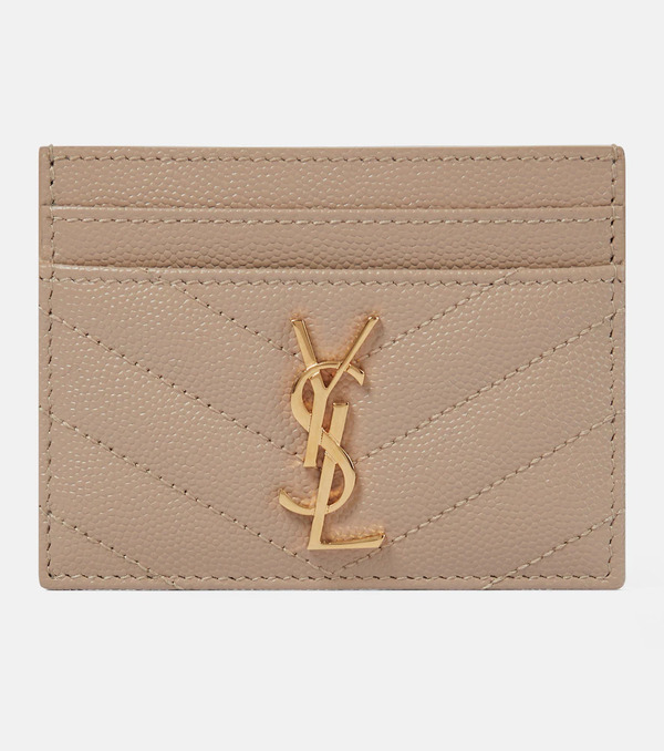 Saint Laurent Saint Laurent Monogram Leather Card Holder 