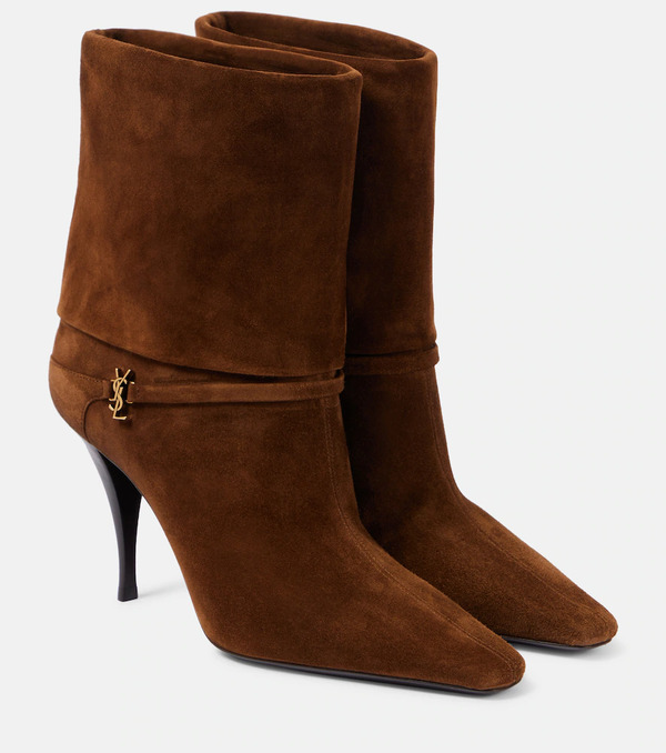  Saint Laurent Saint Laurent Niki 90 Suede Ankle Boots 