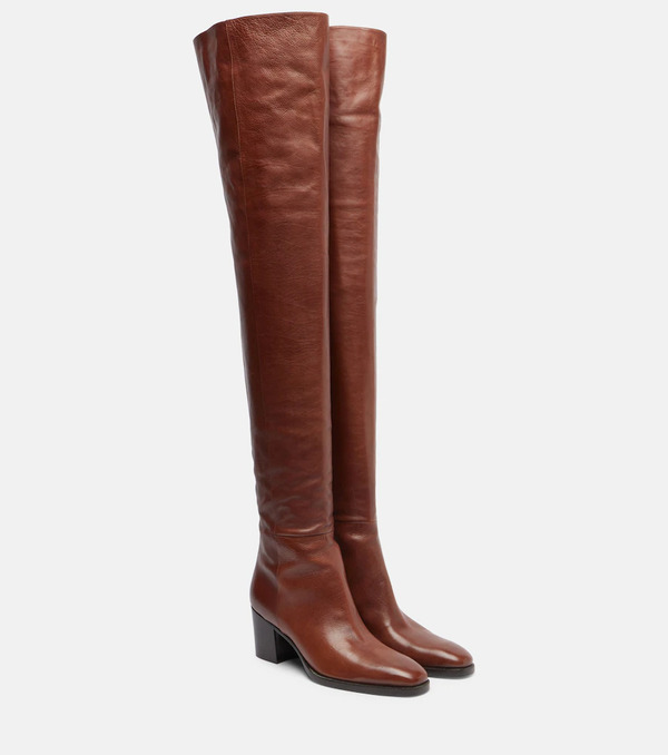  Saint Laurent Saint Laurent Odeon Leather Over-the-knee Boots 