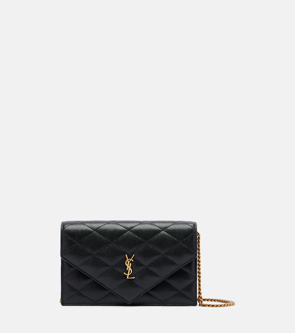  Saint Laurent Saint Laurent Paris Leather Wallet On Chain 