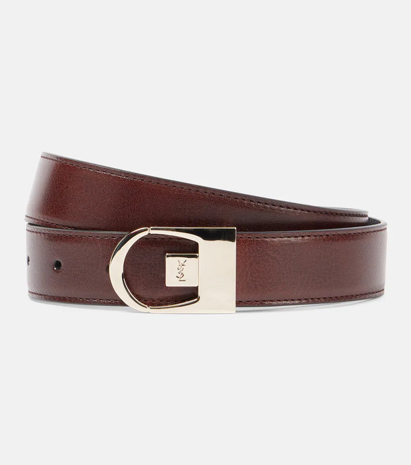  Saint Laurent Saint Laurent Reversible Leather Belt 