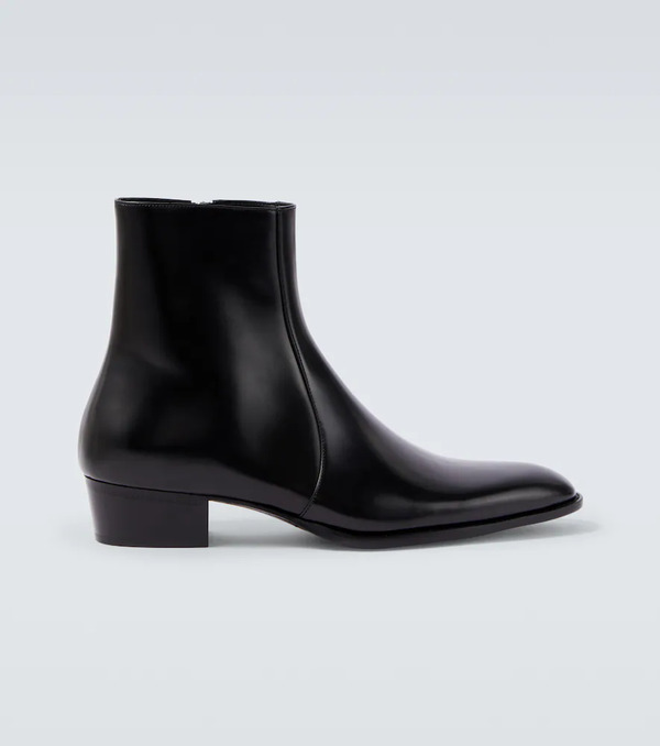  Saint Laurent Saint Laurent Roman Leather Ankle Boots 