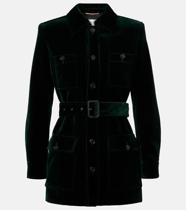  Saint Laurent Saint Laurent Saharienne Cotton Velvet Jacket 