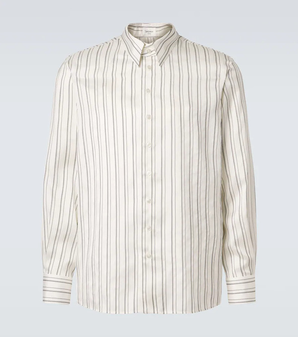  Saint Laurent Saint Laurent Striped Silk Shirt 