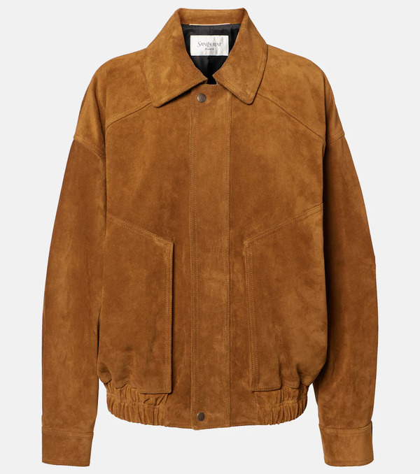  Saint Laurent Saint Laurent Suede Bomber Jacket 