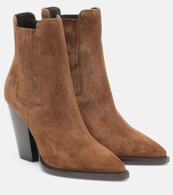  Saint Laurent Saint Laurent Theo 95 Suede Ankle Boots 