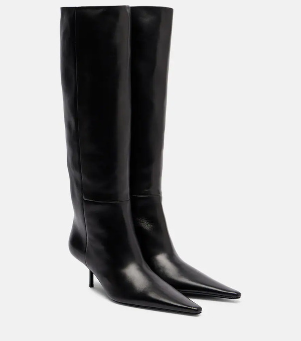  Saint Laurent Saint Laurent Victoire 55 Leather Knee-high Boots 