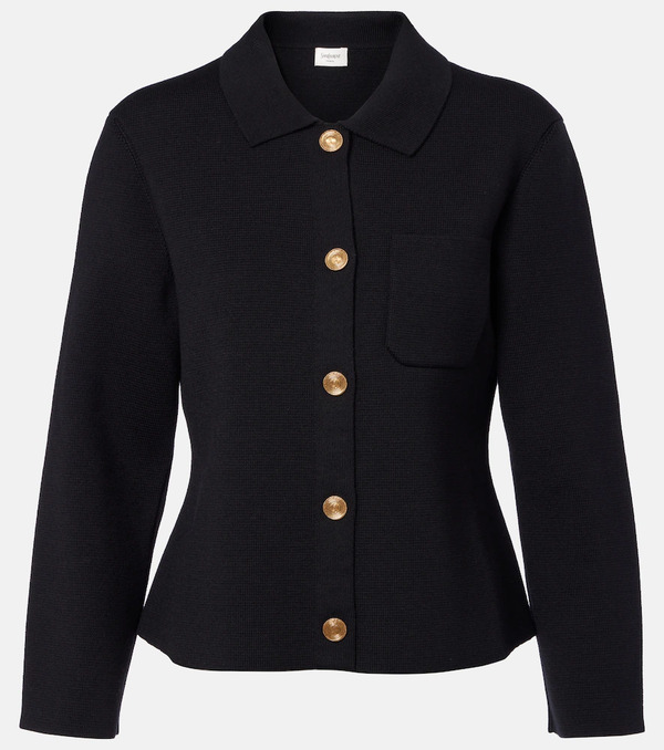  Saint Laurent Saint Laurent Waffle-knit Wool Cardigan 