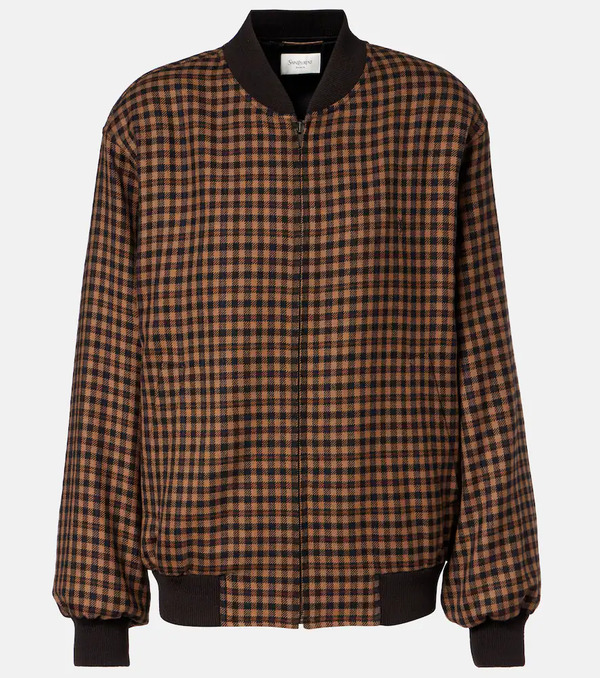  Saint Laurent Saint Laurent Wool Teddy Bomber Jacket 