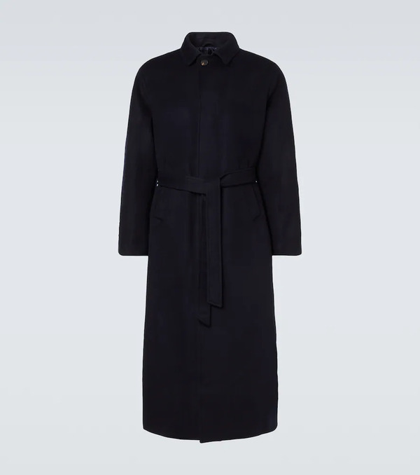  Saman Amel Saman Amel Belted Wool Overcoat 