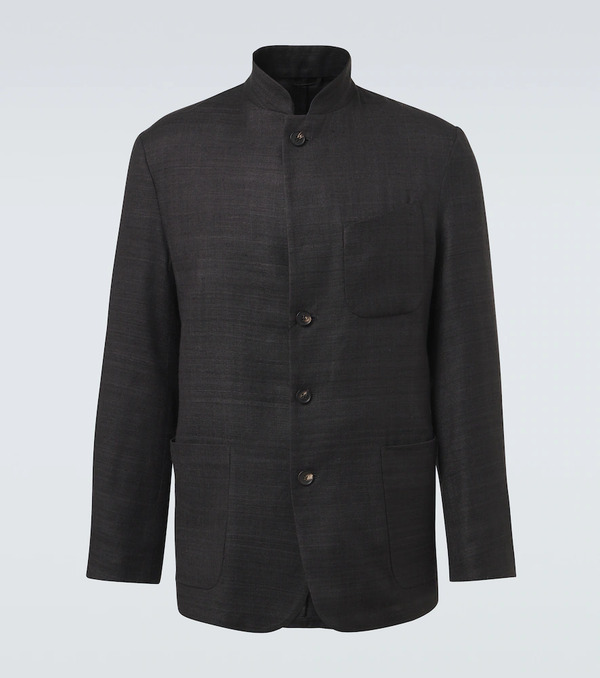  Saman Amel Saman Amel Nehru Silk Jacket 
