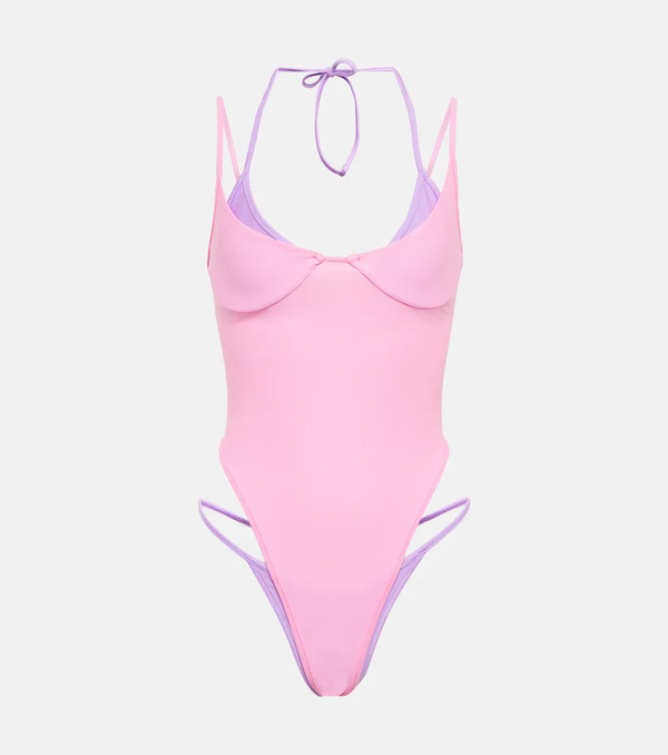  Same Same Double Layer One-piece Swimsuit 