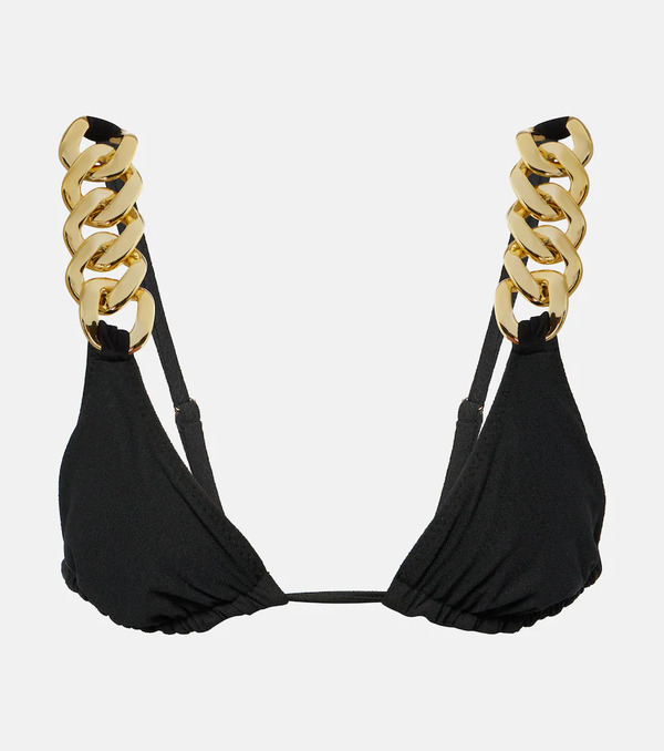  Same Same Embellished Triangle Bikini Top 