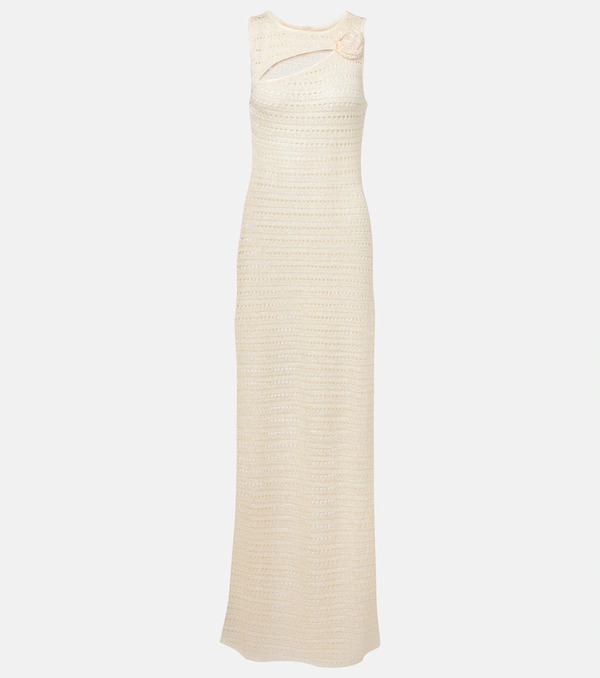  Same Same Floral-applique Crochet Maxi Dress 