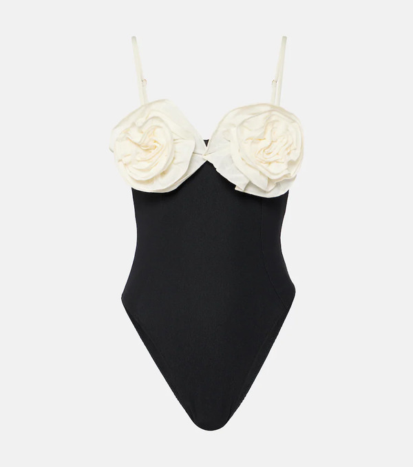  Same Same Floral-applique High-rise Swimsuit 
