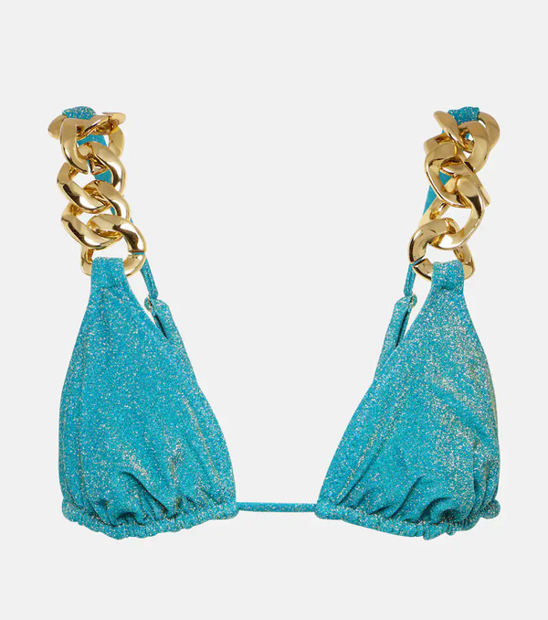  Same Same Gold Chain Triangle Bikini Top 