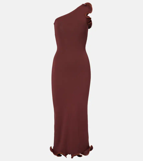  Same Same Knitted Ruffled Midi Dress 