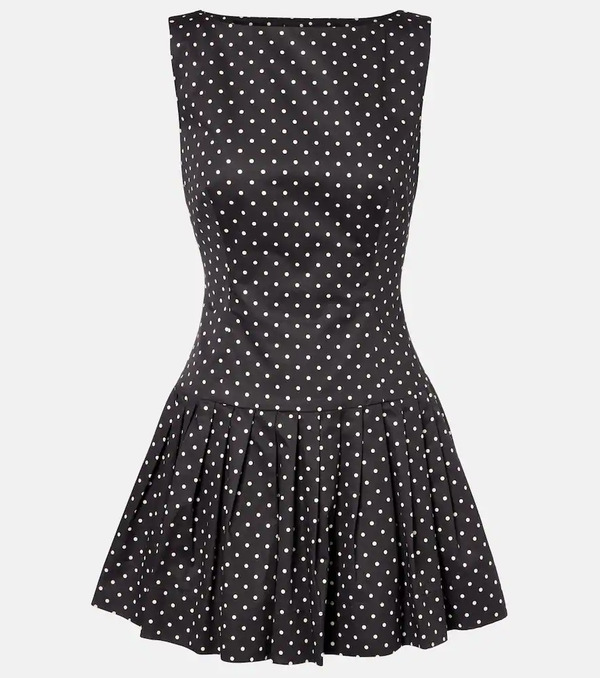  Same Same Polka-dot Cotton Poplin Minidress 