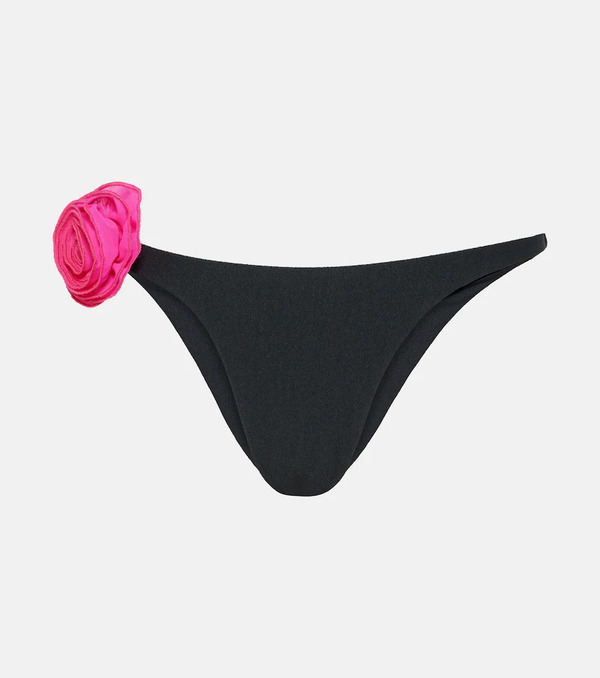  Same Same Rose Applique Low-rise Bikini Bottoms 