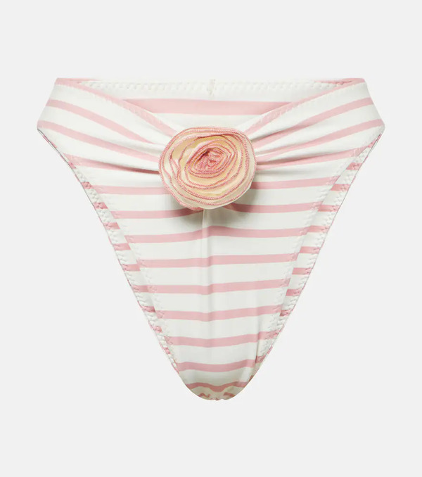  Same Same Rose Floral-applique Bikini Bottoms 