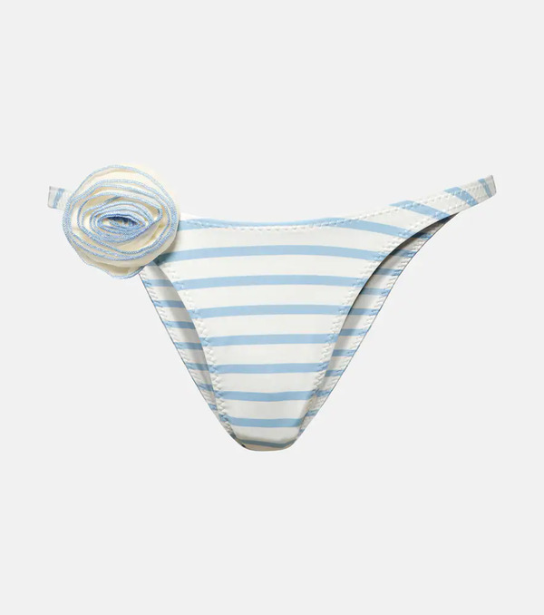  Same Same Rose 90s Floral-applique Bikini Bottoms 