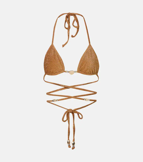  Same Same Shell Embellished Bikini Top 