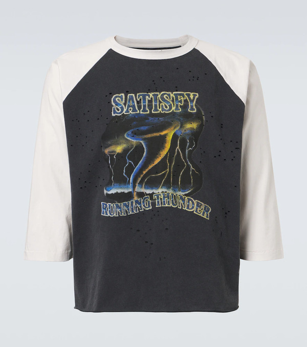  Satisfy Satisfy Mothtech Printed Cotton T-shirt 
