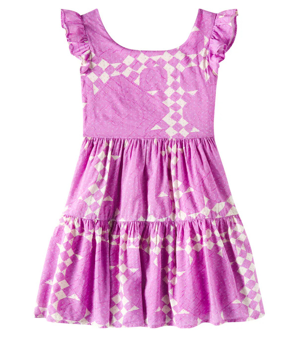  Scotch & Soda Kids Scotch & Soda Kids Printed Tiered Cotton-blend Dress 