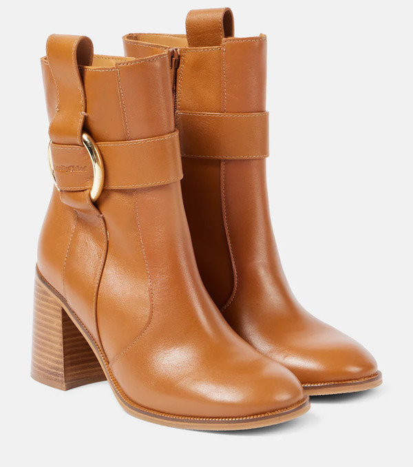  See By Chloe See By Chloe New Ring 80 Leather Ankle Boots 