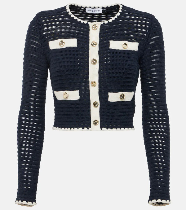  Self-portrait Self-portrait Crochet Cardigan 