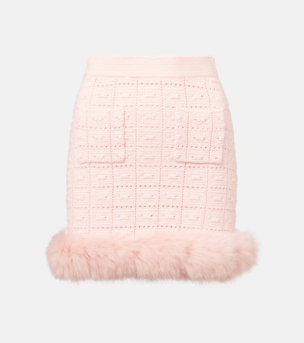  Self-portrait Self-portrait Crochet Miniskirt 