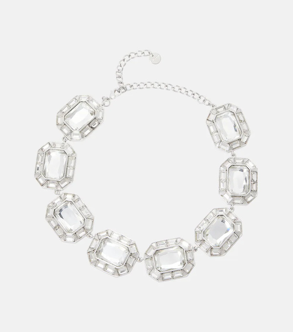  Self-portrait Self-portrait Crystal-embellished Choker 
