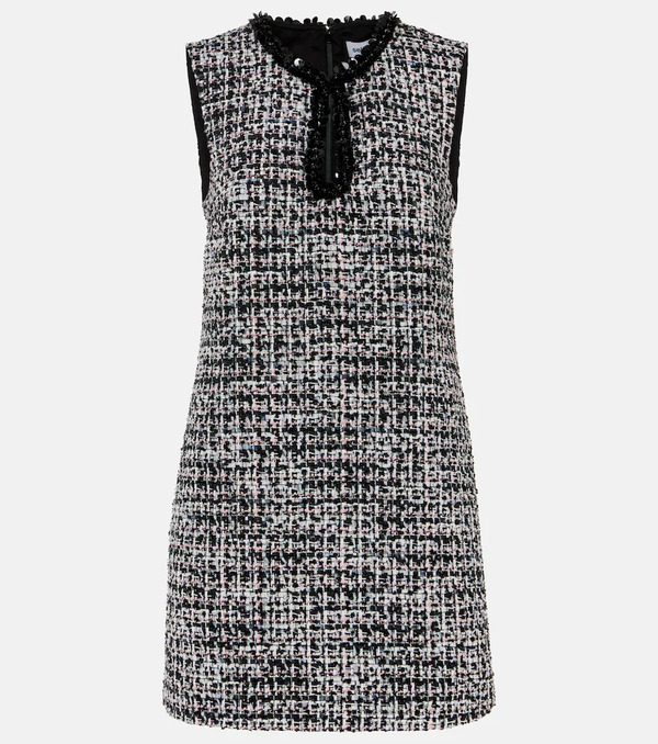  Self-portrait Self-portrait Embellished Boucle Minidress 