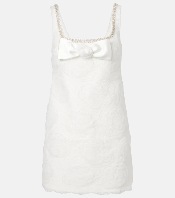 Self-portrait Self-portrait Embellished Floral Tulle Minidress 