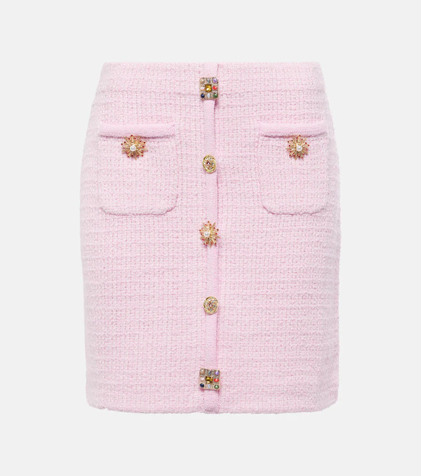  Self-portrait Self-portrait Embellished Knit Miniskirt 