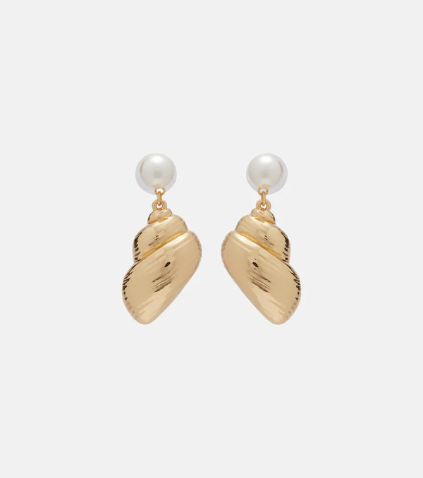  Self-portrait Self-portrait Faux Pearl-embellished Drop Earrings 