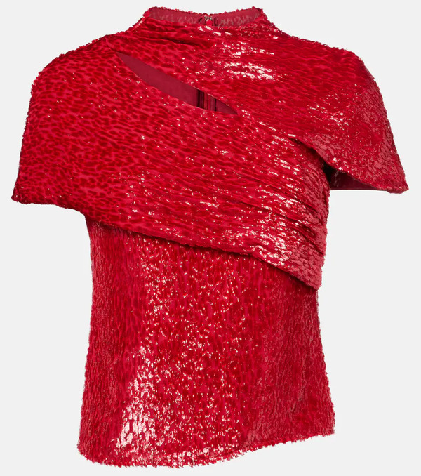  Self-portrait Self-portrait Fil Coupe Cutout Top 