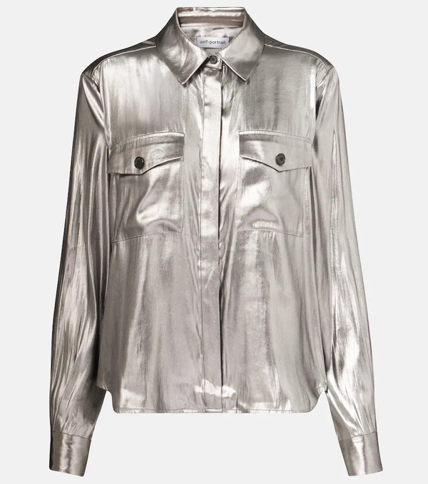  Self-portrait Self-portrait Metallic Shirt 