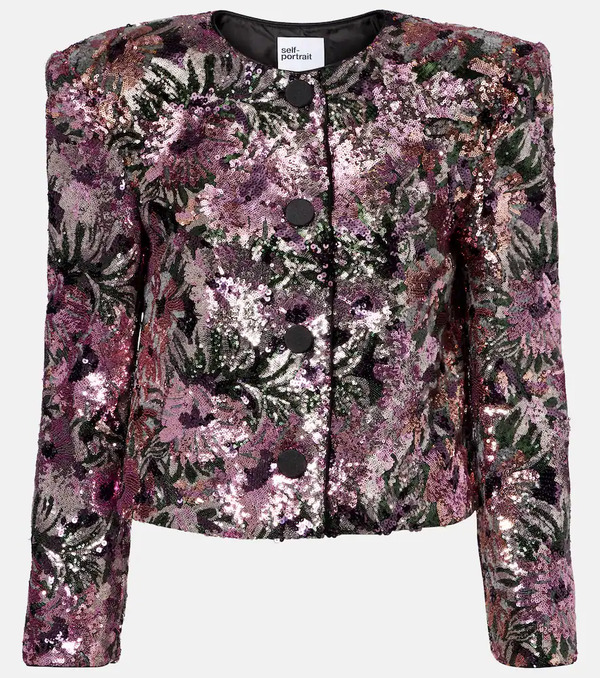  Self-portrait Self-portrait Sequined Jacket 