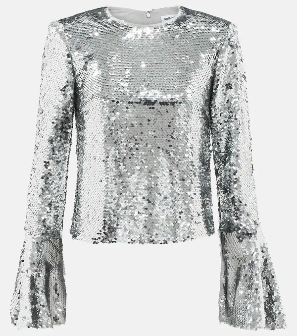  Self-portrait Self-portrait Sequined Top 