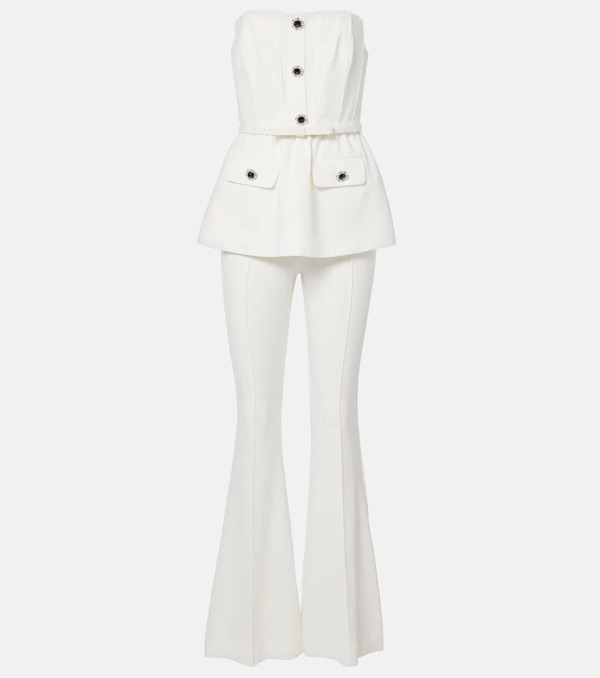  Self-portrait Self-portrait Strapless Crepe Jumpsuit 