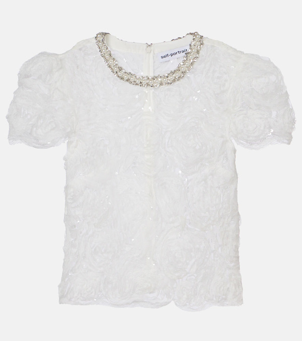  Self-portrait Self-portrait Tulle Lace Top 